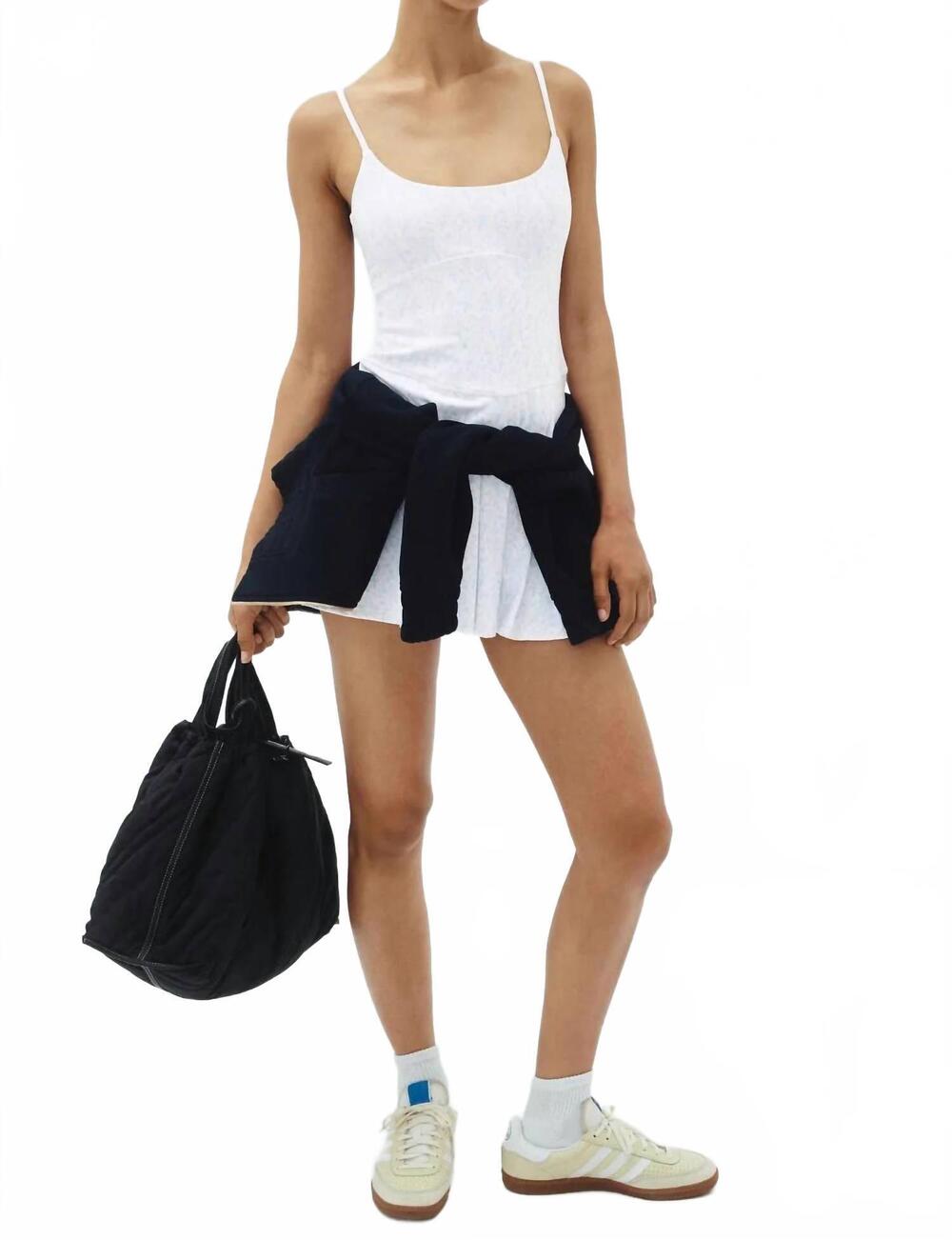 NEW LOVESHACKFANCY keelyn mini dress in blue serve